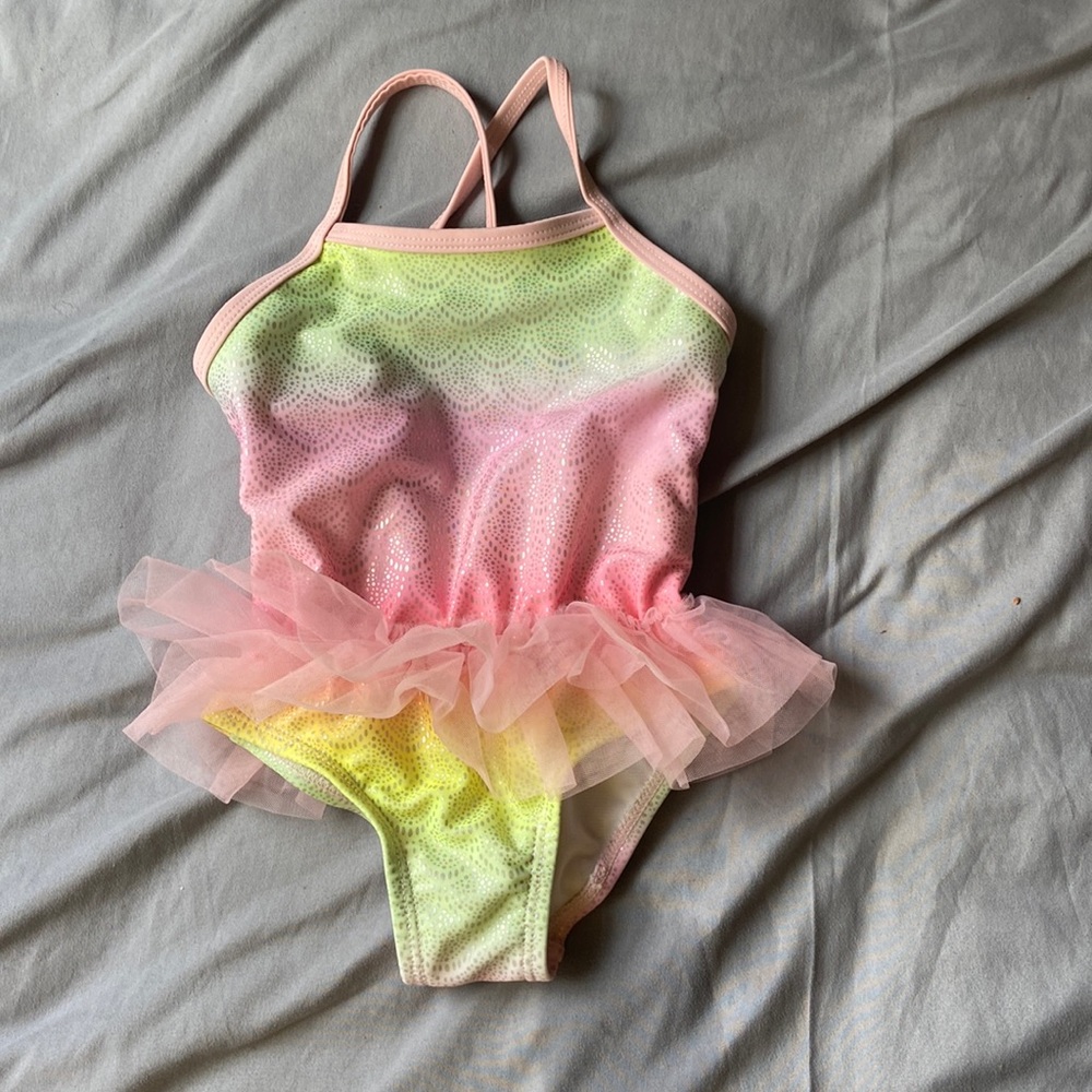 Wonder Nation 1 Piece Swimsuit Baby Girls Size 18 Months